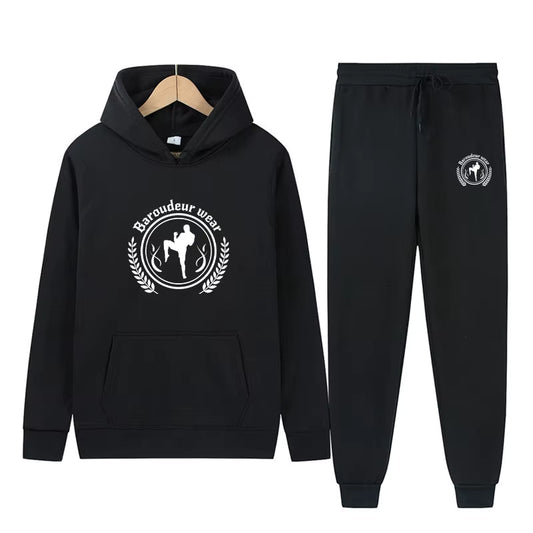 Survêtement Baroudeur Wear – Ensemble hoodie & jogging - Noir ou Blanc